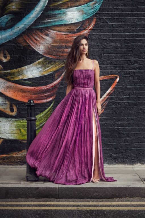 ROMANTIC SILK INDO WESTERN EVENING GOWN - Image 2