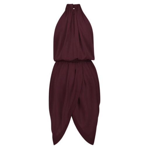 BURGUNDY MIDI COCKTAIL DRESS - Image 3