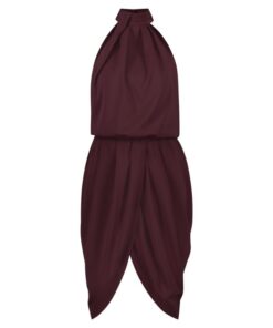 The Monique Singh’s lavish burgundy midi cocktail dress