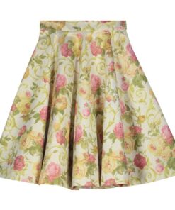 Monique Singh’s signature Indo Western floral midi skirt features an intricate floral design created from the finest jacquard fabric.