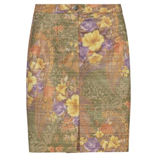 ETHEREAL FLORAL JACQUARD PENCIL SKIRT - Image 3