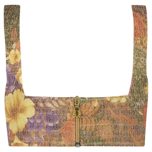ETHEREAL FLORAL JACQUARD CROP TOP - Image 3