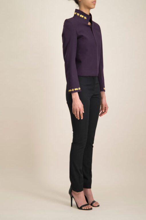 FLOWER EMBROIDERED GABARDINE JACKET - Image 4