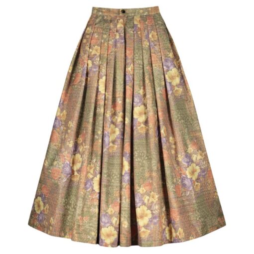 ETHEREAL FLORAL JACQUARD LONG EVENING SKIRT - Image 3