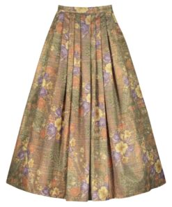 ETHEREAL FLORAL JACQUARD LONG EVENING SKIRT
