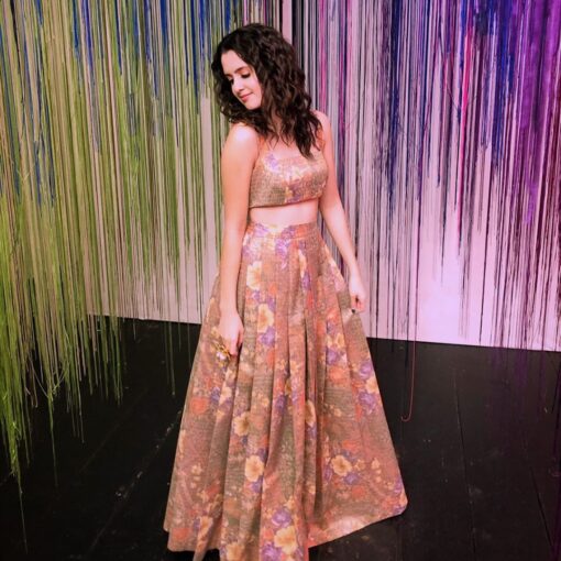ETHEREAL FLORAL JACQUARD LONG EVENING SKIRT - Image 8