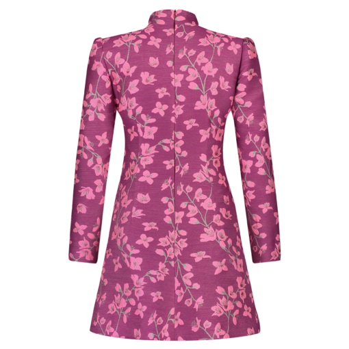 DRAPED FLORAL MIDI DRESS - Image 3