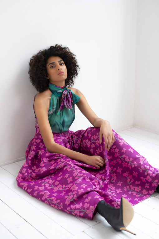 FLORAL HALTER TOP - Image 2