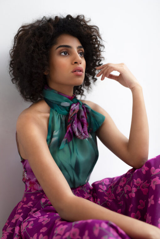FLORAL HALTER TOP - Image 4