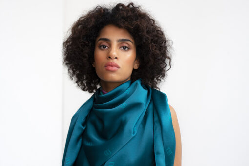 SILK MONOGRAM SHAWL - Image 2