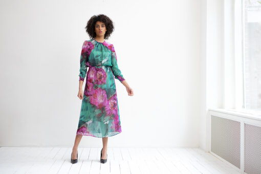 FLORAL SHEER DRESS - Image 2