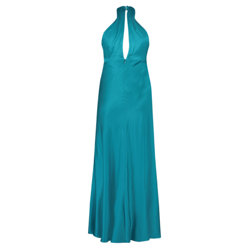 TEAL SILK DRESS - Image 3