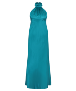 TEAL SILK DRESS