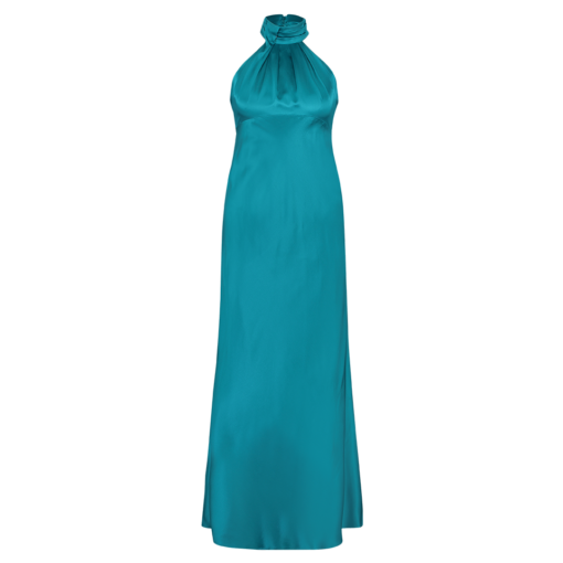 TEAL SILK DRESS