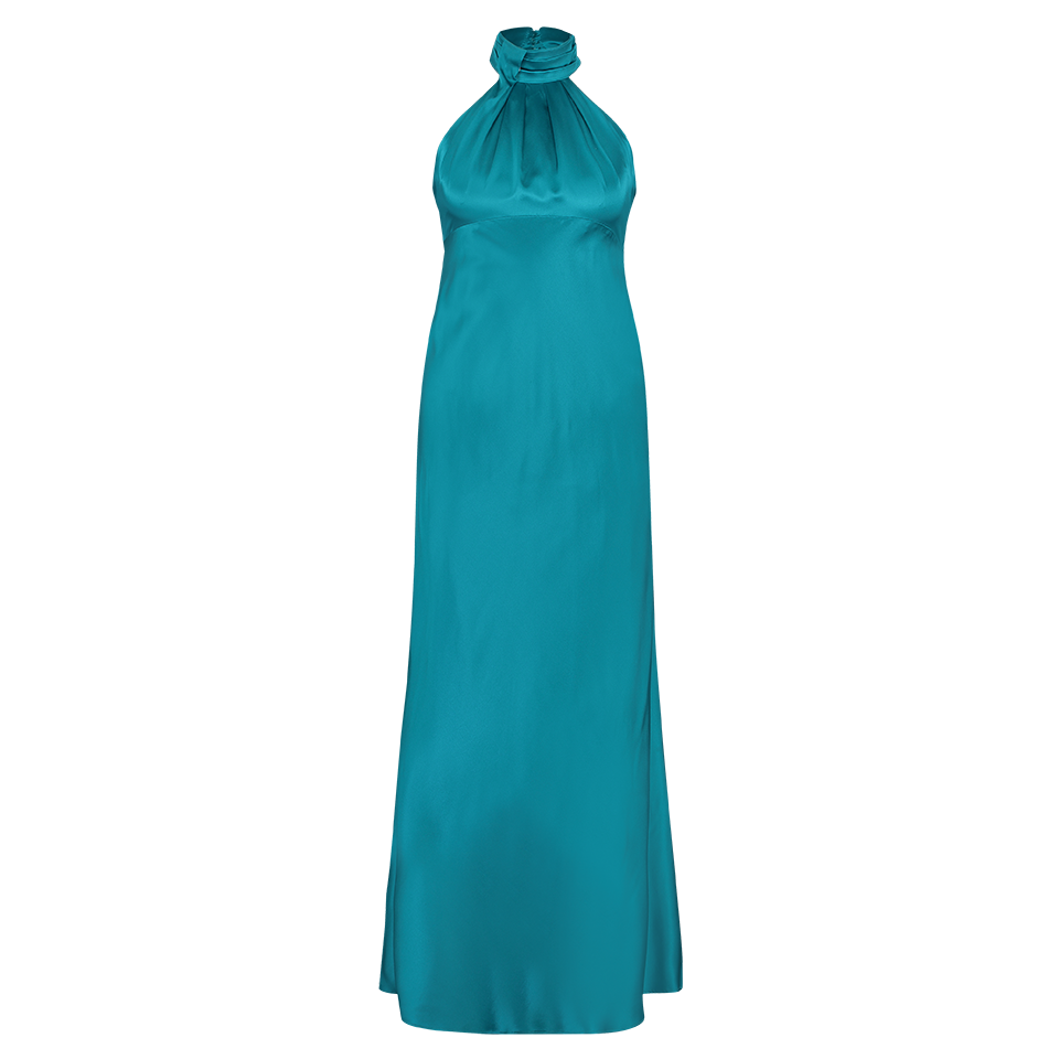 TEAL SILK DRESS - Monique Singh