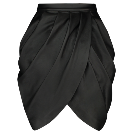FAUX LEATHER DRAPED SKIRT - Image 4