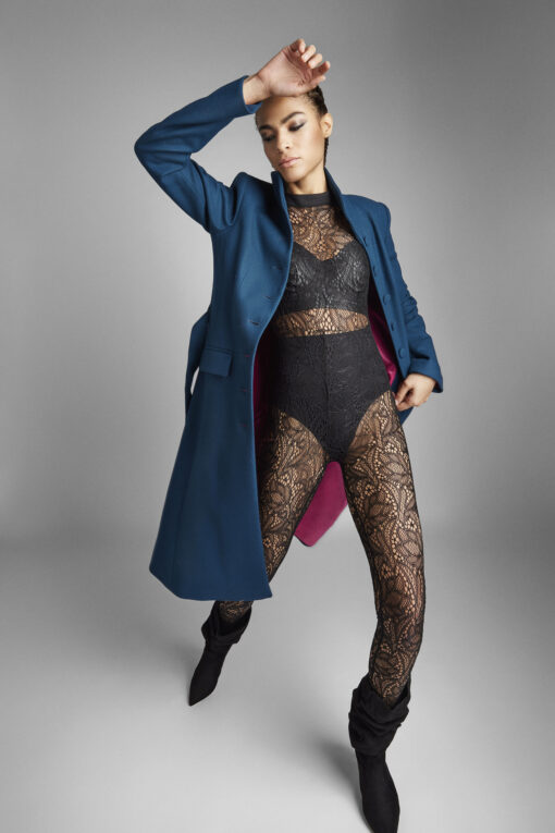 TEAL TAILORED WOOL COAT - Image 7