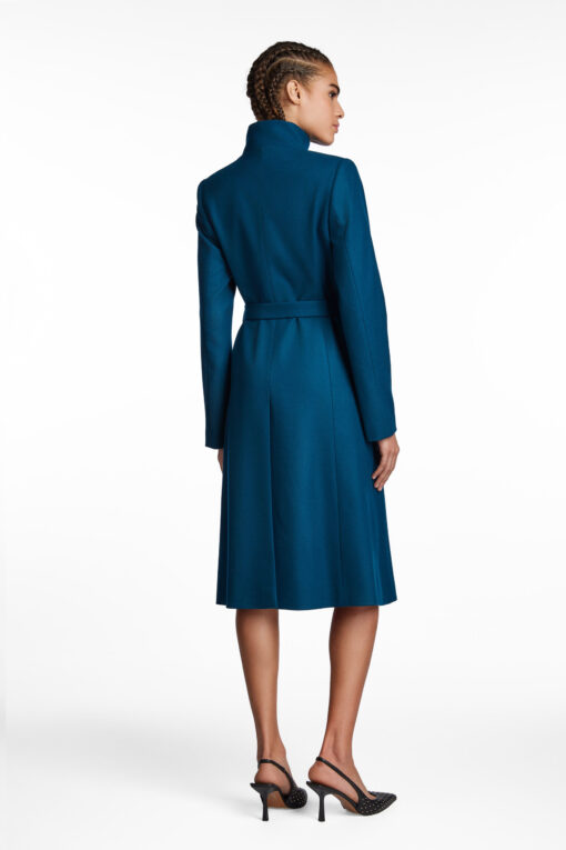 TEAL TAILORED WOOL COAT - Image 4
