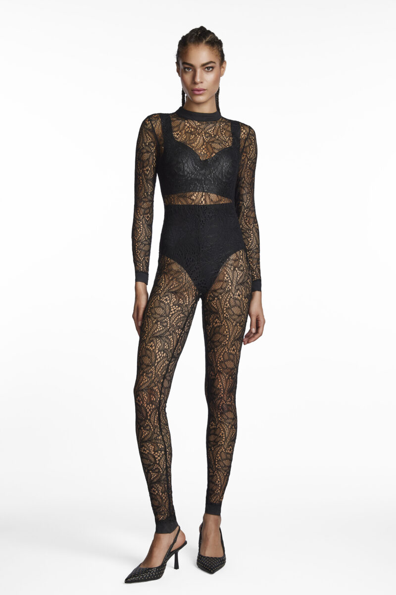 BLACK LACE CATSUIT - Image 3