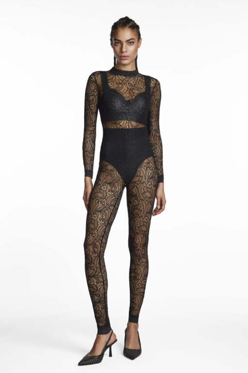 BLACK LACE CATSUIT - Image 3