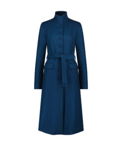 Opulence Teal Tailored Wool Coat from Monique Singh