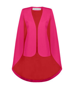 This Hot Pink Cape Jacket from Monique Singh.