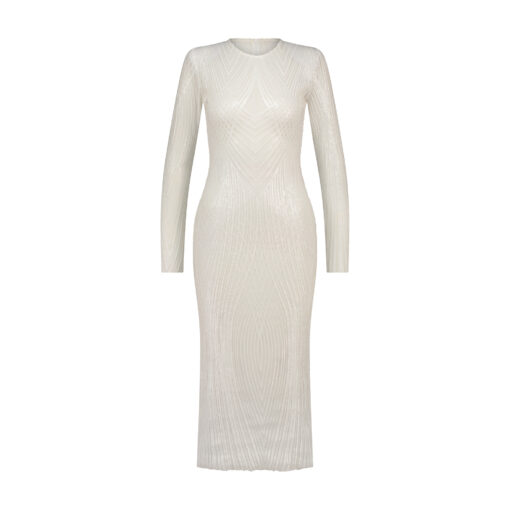 This Crystal White Dress from Monique Singh ticks all the boxes.