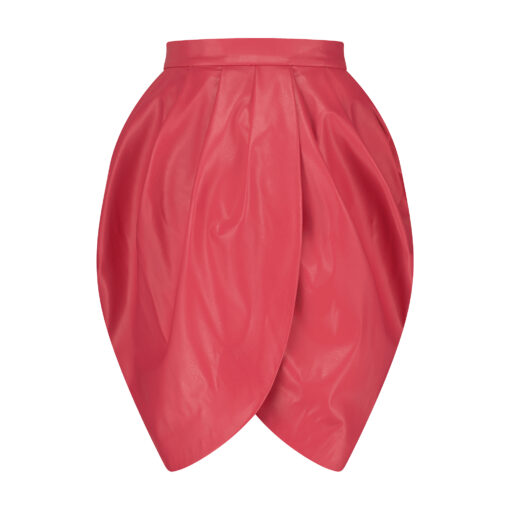 HOT PINK DRAPED SKIRT - Image 3