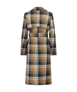 CHECKERED OVERSIZED TRENCH COAT back eclipse
