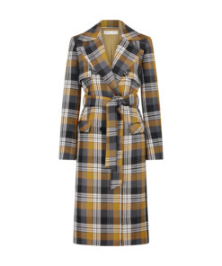 CHECKERED OVERSIZED TRENCH COAT front eclipse
