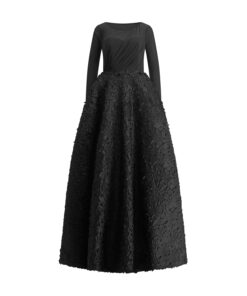 flower dress-black_FRONT