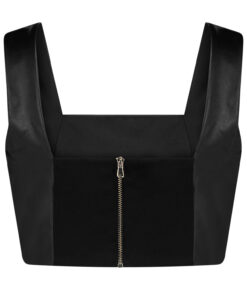leather minimalist top-black_BACK