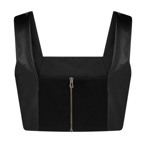 leather minimalist top-black_BACK