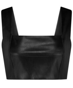 MINIMALIST FAUX-LEATHER TOP