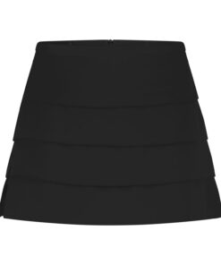Eclipse mini skirt-black THREE-LAYERED MINI SKIRT